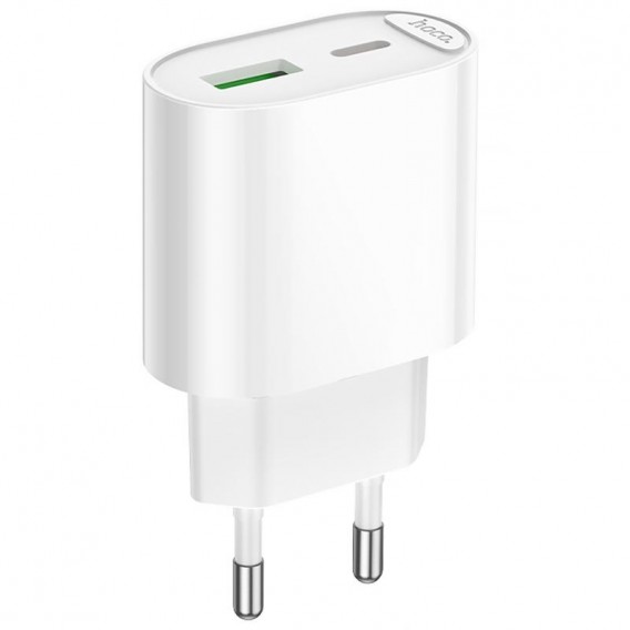 МЗП Hoco C109A Fighter PD20W+QC3.0 (1USB-A/1C) White