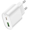 МЗП Hoco C109A Fighter PD20W+QC3.0 (1USB-A/1C) White