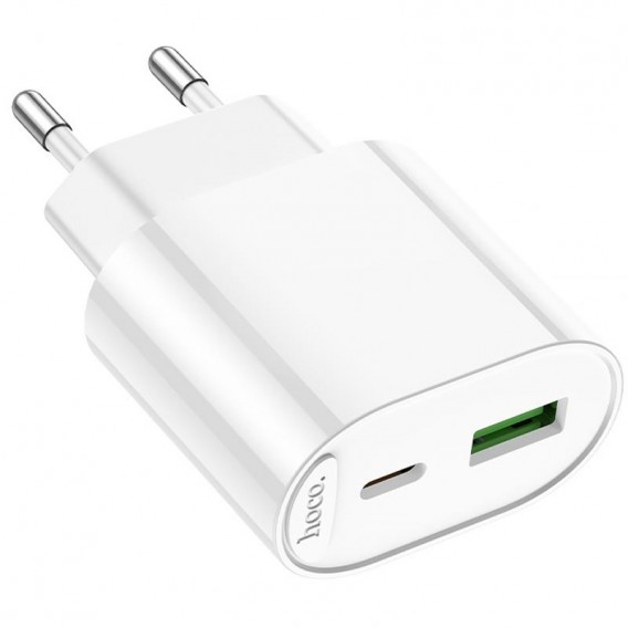 МЗП Hoco C109A Fighter PD20W+QC3.0 (1USB-A/1C) White МЗП Hoco C109A Fighter PD20W+QC3.0 (1USB-A/1C) White