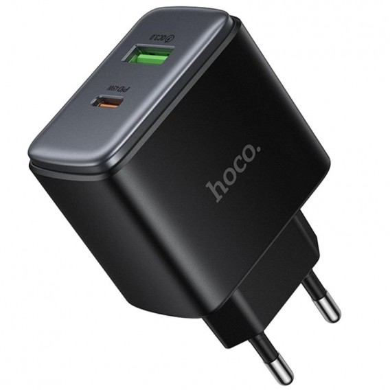 МЗП Hoco C158A Upgrade PD45W (1USB-A/1C) Black МЗП Hoco C158A Upgrade PD45W (1USB-A/1C) Black