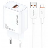 МЗП Amaya E59S QC3.0 18W (1USB-A) + кабель USB to Type-C White МЗП Amaya E59S QC3.0 18W (1USB-A) + кабель USB to Type-C White