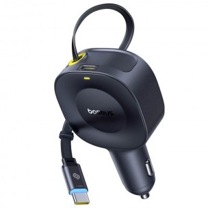 АЗП Baseus PrimeTrip VR2 45W with retractable cable (2USB-C) (C02069) Cosmic Black