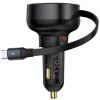 АЗП Baseus Enjoyment Pro PD60W+QC3.0 with retractable cable (1USB-A/1C) (C000578) Cluster Black