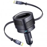 АЗП Baseus Enjoyment Max PD60W with retractable cable (2USB-C) (C00035507121) Cosmic Black АЗП Baseus Enjoyment Max PD60W with retractable cable (2USB-C) (C00035507121) Cosmic Black