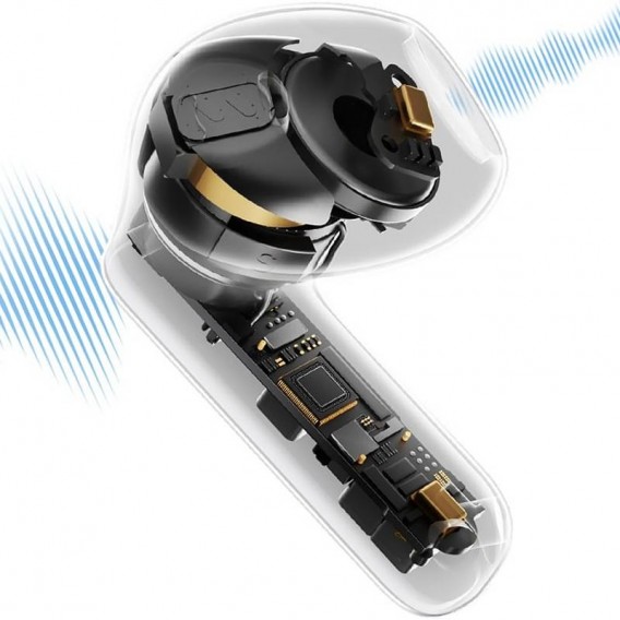 Беспроводные TWS наушники Baseus Bass BS1 Adaptive ANC (A00101) Moon White Беспроводные TWS наушники Baseus Bass BS1 Adaptive ANC (A00101) Moon White