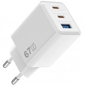 МЗП WIWU G026 Cube PD67W+QC3.0 GaN (1USB-A/2C) White МЗП WIWU G026 Cube PD67W+QC3.0 GaN (1USB-A/2C) White