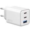 МЗП WIWU G026 Cube PD67W+QC3.0 GaN (1USB-A/2C) White