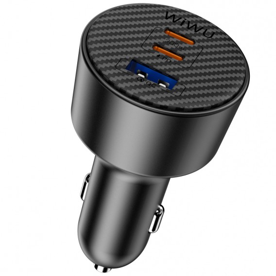 АЗП WIWU CC026 Warriors PD200W+QC3.0 (1USB-A/2C) Black