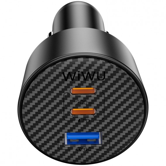 АЗП WIWU CC026 Warriors PD200W+QC3.0 (1USB-A/2C) Black