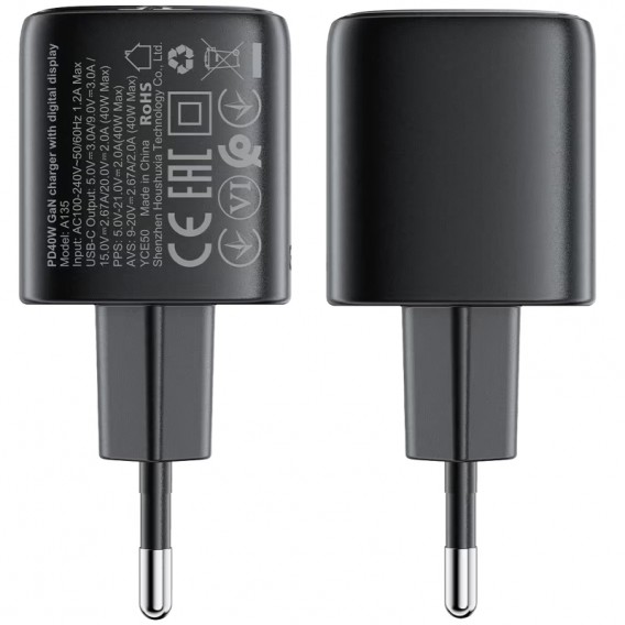 МЗП Acefast A135 PD40W GaN (1USB-C) Black МЗП Acefast A135 PD40W GaN (1USB-C) Black