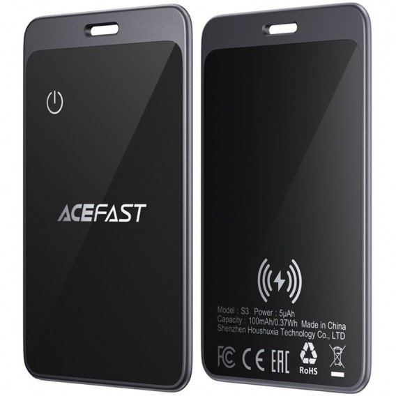 Трекер Acefast S3 Metal Card 100 mAh (2ps) Gray Трекер Acefast S3 Metal Card 100 mAh (2ps) Gray