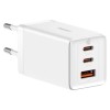 МЗП Baseus GaN5 Pro PD65W+QC3.0 (1USB-A/2C) (CCGP12020) White