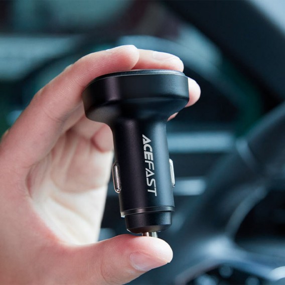 АЗП Acefast B9 PD36W+QC4.0 total 66W (2USB-A/1C) Black АЗП Acefast B9 PD36W+QC4.0 total 66W (2USB-A/1C) Black