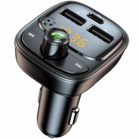 АЗП FM модулятор Amaya ACC-T02 PD30W (2USB-A/1C) Black АЗП FM модулятор Amaya ACC-T02 PD30W (2USB-A/1C) Black