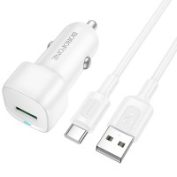 АЗП Borofone BZ34 Cloud QC3.0 (1USB-A) + кабель USB to Type-C White АЗП Borofone BZ34 Cloud QC3.0 (1USB-A) + кабель USB to Type-C White