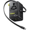 Мережевий універсальний перехідник Baseus AG11 45W with retractable cable (2USB-A/1C/1Socket) (E0307F) Cosmic Black