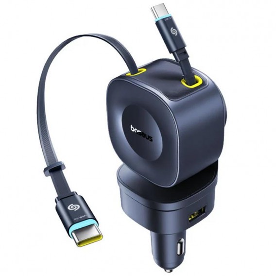 АЗП Baseus PrimeTrip VR2 Max PD100W+QC3.0 with retractable cable (1USB-A/3C) (C02066) Cosmic Black АЗП Baseus PrimeTrip VR2 Max PD100W+QC3.0 with retractable cable (1USB-A/3C) (C02066) Cosmic Black