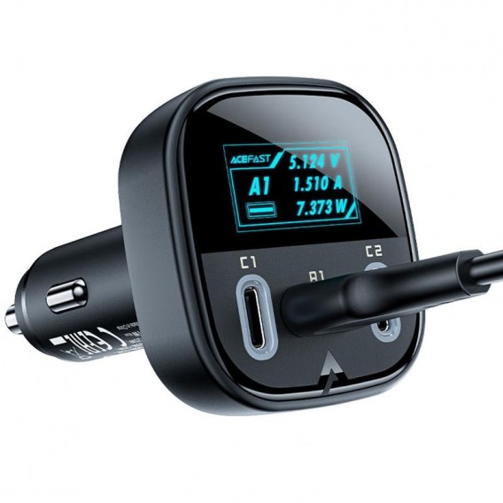 АЗП Acefast B5 PD36W+QC4.0 total 101W (1USB-A/2C) Black АЗП Acefast B5 PD36W+QC4.0 total 101W (1USB-A/2C) Black