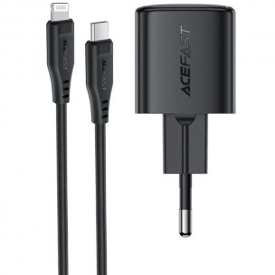 МЗП Acefast A118 PD30W GaN (1USB-C) + кабель Type-C to Lightning Black МЗП Acefast A118 PD30W GaN (1USB-C) + кабель Type-C to Lightning Black