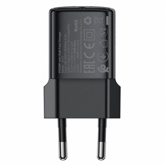 МЗП Acefast A117 mini PD20W GaN (1USB-C) Black МЗП Acefast A117 mini PD20W GaN (1USB-C) Black