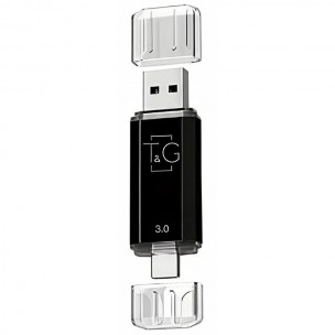 Флеш-накопитель T&G 009 Star Series 2in1 USB 3.0 (USB-A/C) — 256GB Черный