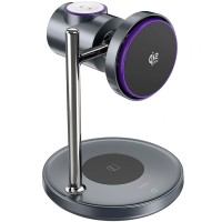 БЗП WIWU Wi-W041 Space Qi2 3 in 1 wireless charger Black БЗП WIWU Wi-W041 Space Qi2 3 in 1 wireless charger Black