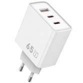 МЗП WIWU G005 Essen PD65W+QC3.0 GaN (1USB-A/2C) White МЗП WIWU G005 Essen PD65W+QC3.0 GaN (1USB-A/2C) White