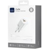 МЗП WIWU G018 Cube PD33W+QC3.0 GaN (1USB-A/1C) + кабель Type-C to Lightning White