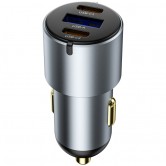 АЗП WIWU CC032 Nano Pro PD60W+QC3.0 (1USB-A/2C) Gray