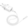 МЗП Hoco C12Q Smart QC3.0 18W (1USB-A) + кабель USB to MicroUSB Білий