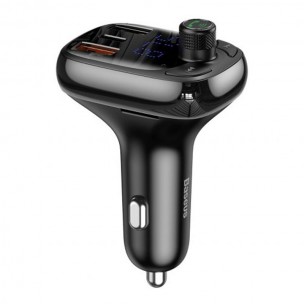 АЗП FM модулятор Baseus S-13 36W (2USB-A/1C) (CCMT000101) Чорний АЗП FM модулятор Baseus S-13 36W (2USB-A/1C) (CCMT000101) Чорний