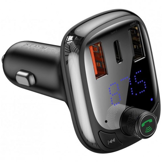 АЗП FM модулятор Baseus S-13 36W (2USB-A/1C) (CCMT000101) Чорний АЗП FM модулятор Baseus S-13 36W (2USB-A/1C) (CCMT000101) Чорний