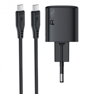 МЗП Acefast A118 PD30W GaN (1USB-C) + кабель Type-C to Type-C Black МЗП Acefast A118 PD30W GaN (1USB-C) + кабель Type-C to Type-C Black