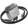МЗП Borofone BN21 Lena PD40W+QC3.0 (2USB-C) + кабель Type-C to Type-C Metal gray
