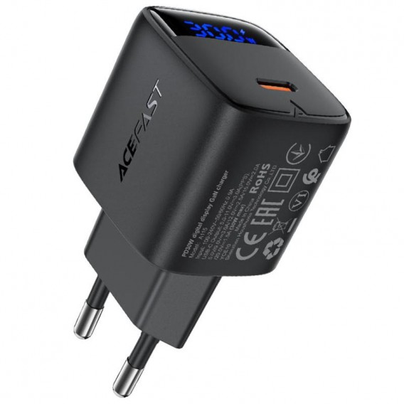 МЗП Acefast A115 PD30W GaN (1USB-C) Black