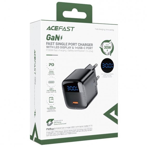 МЗП Acefast A115 PD30W GaN (1USB-C) Black МЗП Acefast A115 PD30W GaN (1USB-C) Black