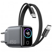 МЗП WIWU CHG500 Voyager PD45W (1USB-C) + кабель Type-C to Type-C Grey