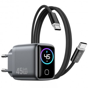МЗП WIWU CHG500 Voyager PD45W (1USB-C) + кабель Type-C to Type-C Grey МЗП WIWU CHG500 Voyager PD45W (1USB-C) + кабель Type-C to Type-C Grey