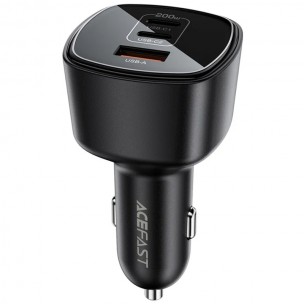 АЗП Acefast B18 PD100W+QC3.0 total 200W (1USB-A/2C) Black