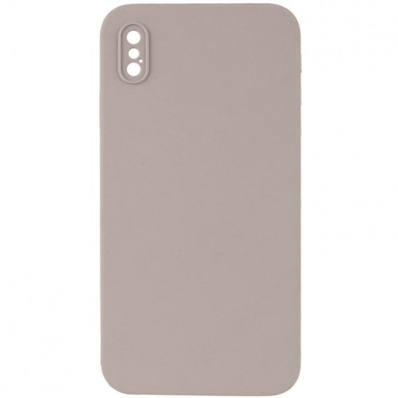 Чохол Silk Square Full Camera Protective (AA) NO LOGO для Apple iPhone X / XS (5.8") Сірий / Light Grey