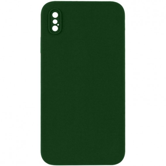 Чохол Silk Square Full Camera Protective (AA) NO LOGO для Apple iPhone X / XS (5.8") Зелений / Army green