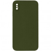 Чехол Silk Square Full Camera Protective (AA) NO LOGO для Apple iPhone X / XS (5.8") Зеленый / Dark Olive Чехол Silk Square Full Camera Protective (AA) NO LOGO для Apple iPhone X / XS (5.8") Зеленый / Dark Olive