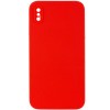 Чохол Silk Square Full Camera Protective (AA) NO LOGO для Apple iPhone X / XS (5.8") Червоний / Red
