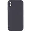 Чохол Silk Square Full Camera Protective (AA) NO LOGO для Apple iPhone X / XS (5.8") Сірий / Dark Gray