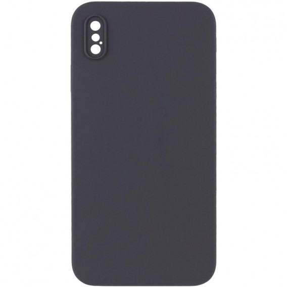 Чохол Silk Square Full Camera Protective (AA) NO LOGO для Apple iPhone X / XS (5.8") Сірий / Dark Gray