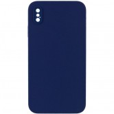 Чехол Silk Square Full Camera Protective (AA) NO LOGO для Apple iPhone X / XS (5.8") Темно-синий / Midnight blue Чехол Silk Square Full Camera Protective (AA) NO LOGO для Apple iPhone X / XS (5.8") Темно-синий / Midnight blue