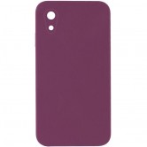 Чохол Silk Square Full Camera Protective (AA) NO LOGO для Apple iPhone XR (6.1") Бордовий / Maroon