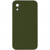 Чохол Silk Square Full Camera Protective (AA) NO LOGO для Apple iPhone XR (6.1") Зелений / Dark Olive