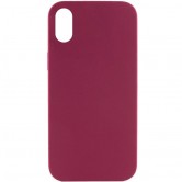 Чехол Silk Full Protective (AA) NO LOGO для Apple iPhone X / XS (5.8") Бордовый / Maroon