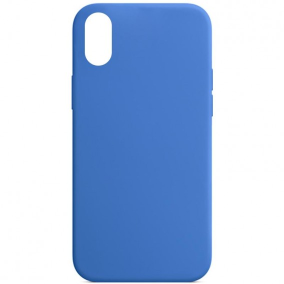 Чохол Silk Full Protective (AA) NO LOGO для Apple iPhone X / XS (5.8") Синій / Capri Blue